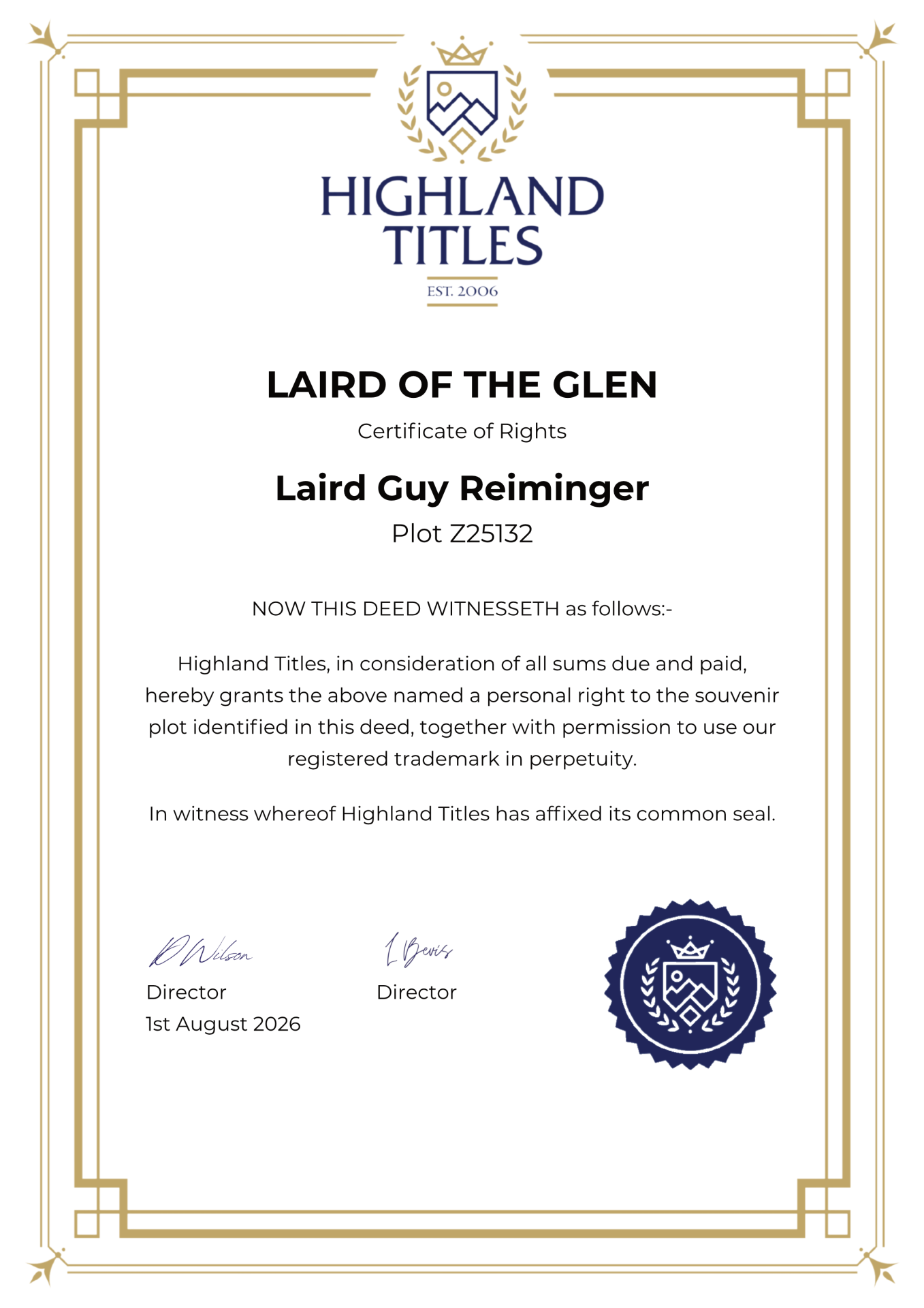 Certificate